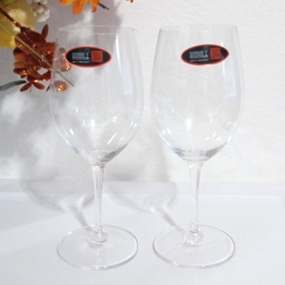 RIEDEL BRILLIANCE CRYSTAL TWO PIECE WINE GLASS SET SIZE 16oz. NWT - Picture 2 of 4